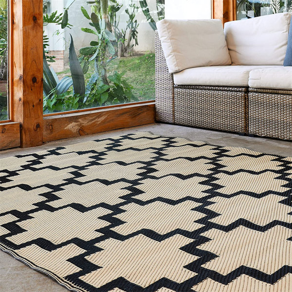 Union Rustic Patio Outdoor Rug 9X12 Outdoor Rugs For Patios Clearance Waterproof, RV Outdoor
